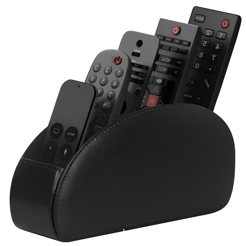 5スロットリモコンホルダーボックス - テレビ、メディアプレーヤー、ヒーター、ゲームコントローラー用デスクトップオーガナイザー
