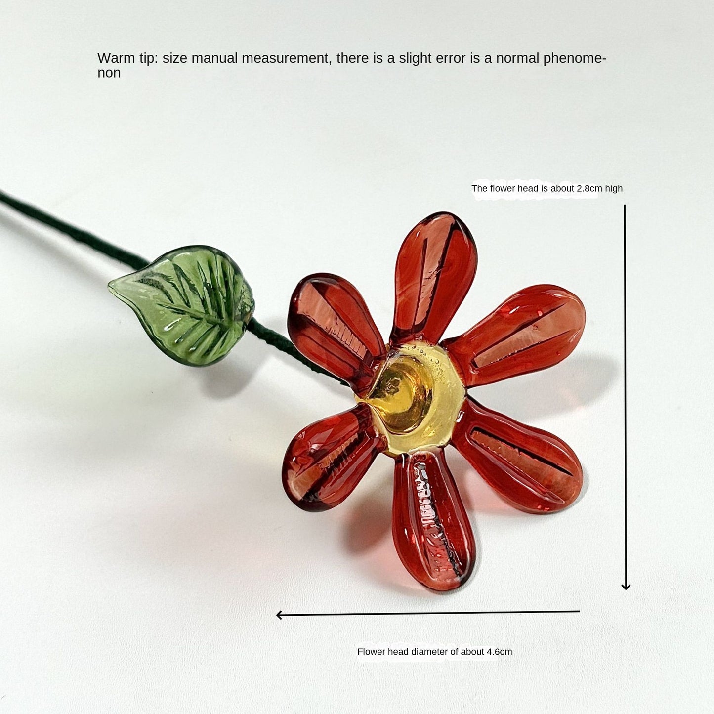 ガラスの誕生花 鉄線フラワー 鉄線フラワーシミュレーション デスクトップオーナメント 花瓶