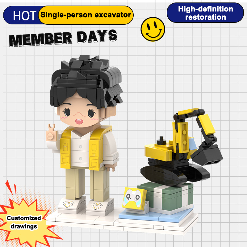 フォトブロックフィギュア DIY組み立てフィギュア カップル バレンタインデーギフト 誕生日