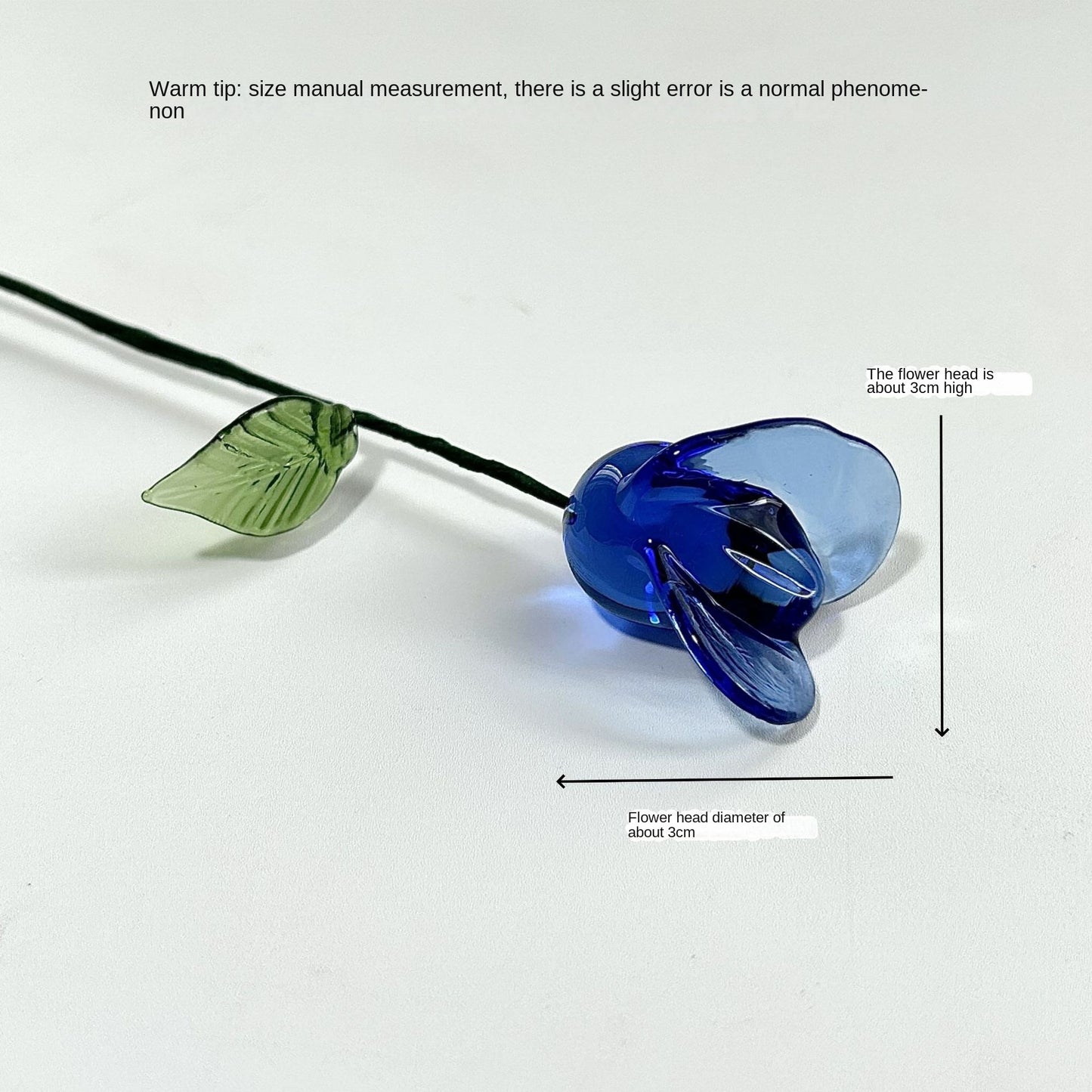 ガラスの誕生花 鉄線フラワー 鉄線フラワーシミュレーション デスクトップオーナメント 花瓶