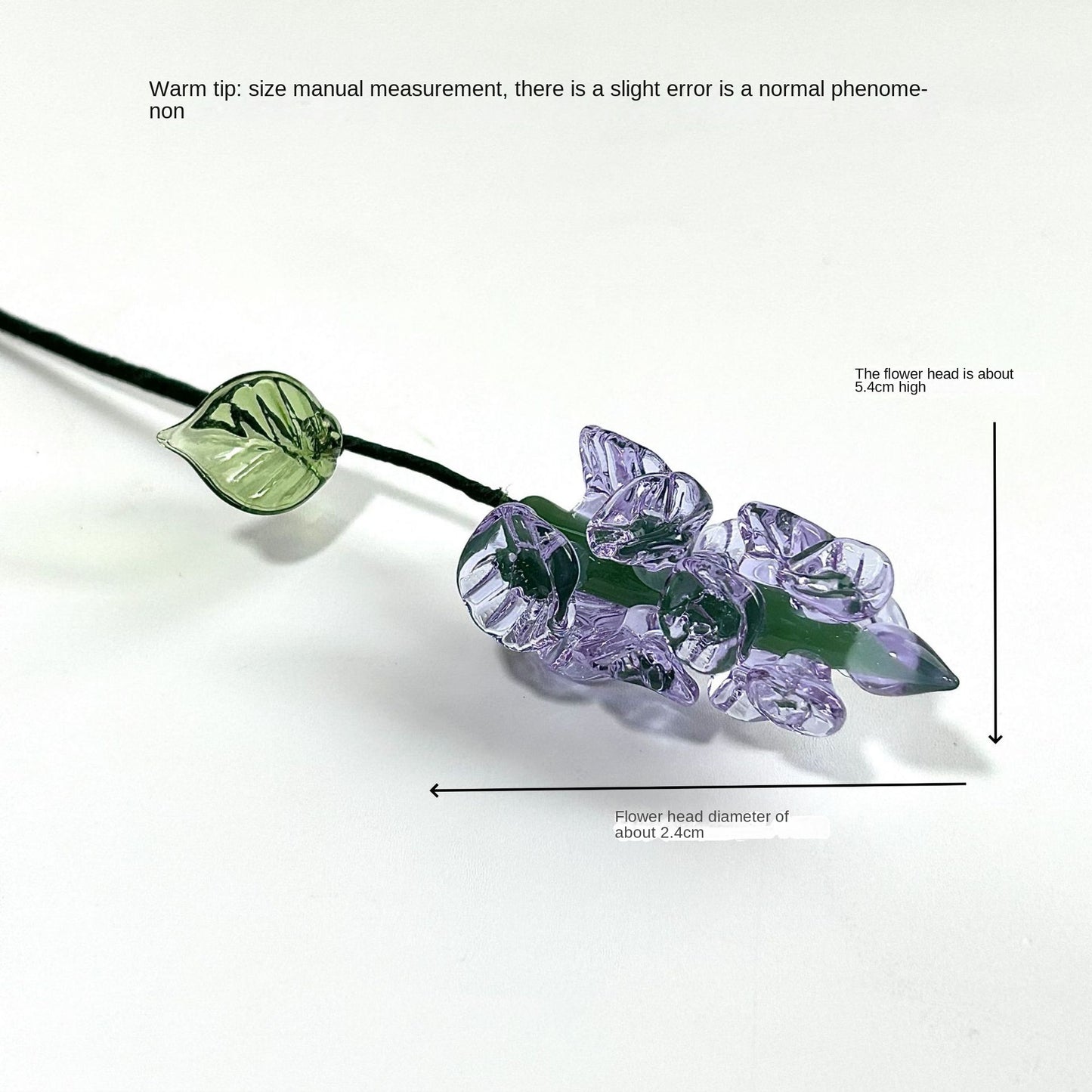 ガラスの誕生花 鉄線フラワー 鉄線フラワーシミュレーション デスクトップオーナメント 花瓶